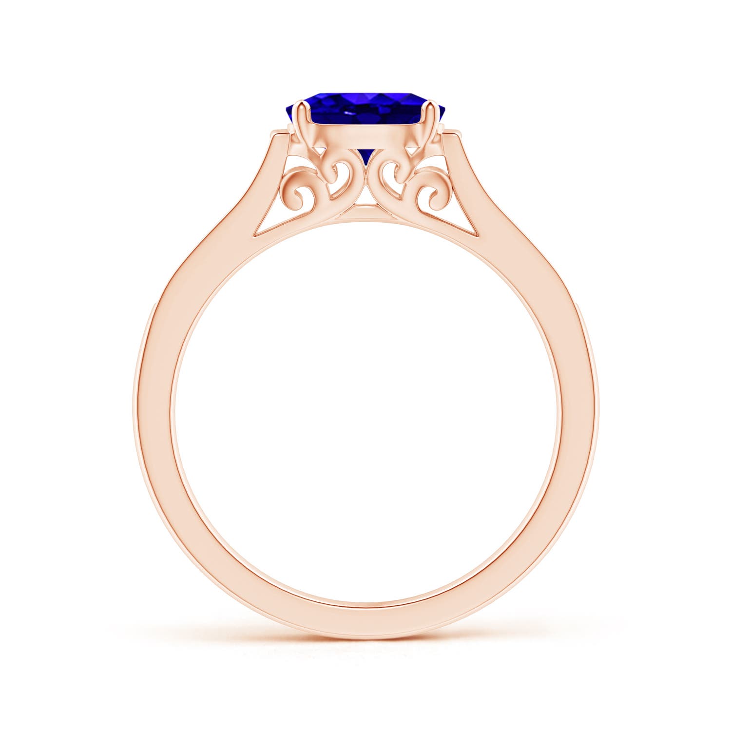 AAAA - Tanzanite / 0.92 CT / 14 KT Rose Gold