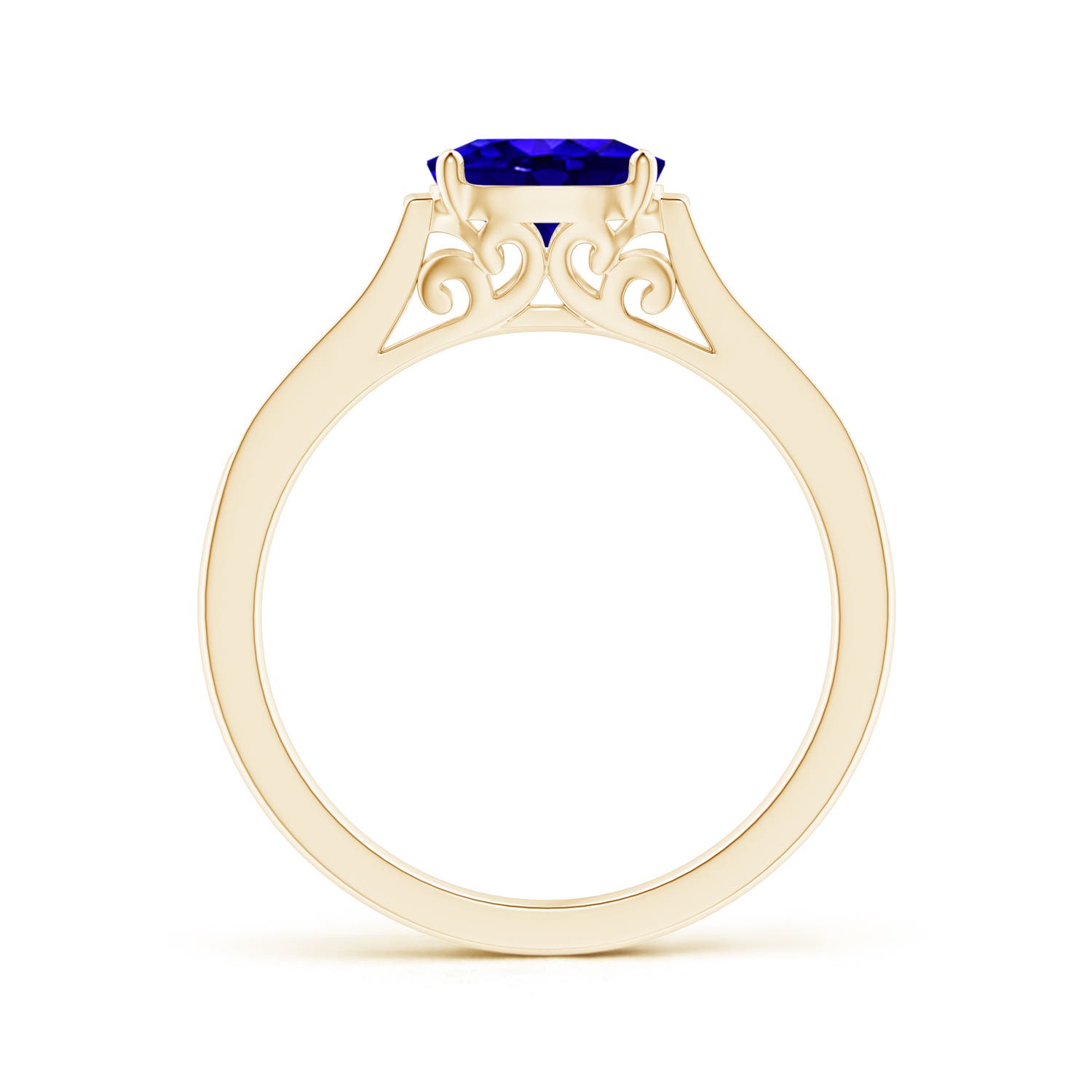 AAAA - Tanzanite / 0.92 CT / 14 KT Yellow Gold