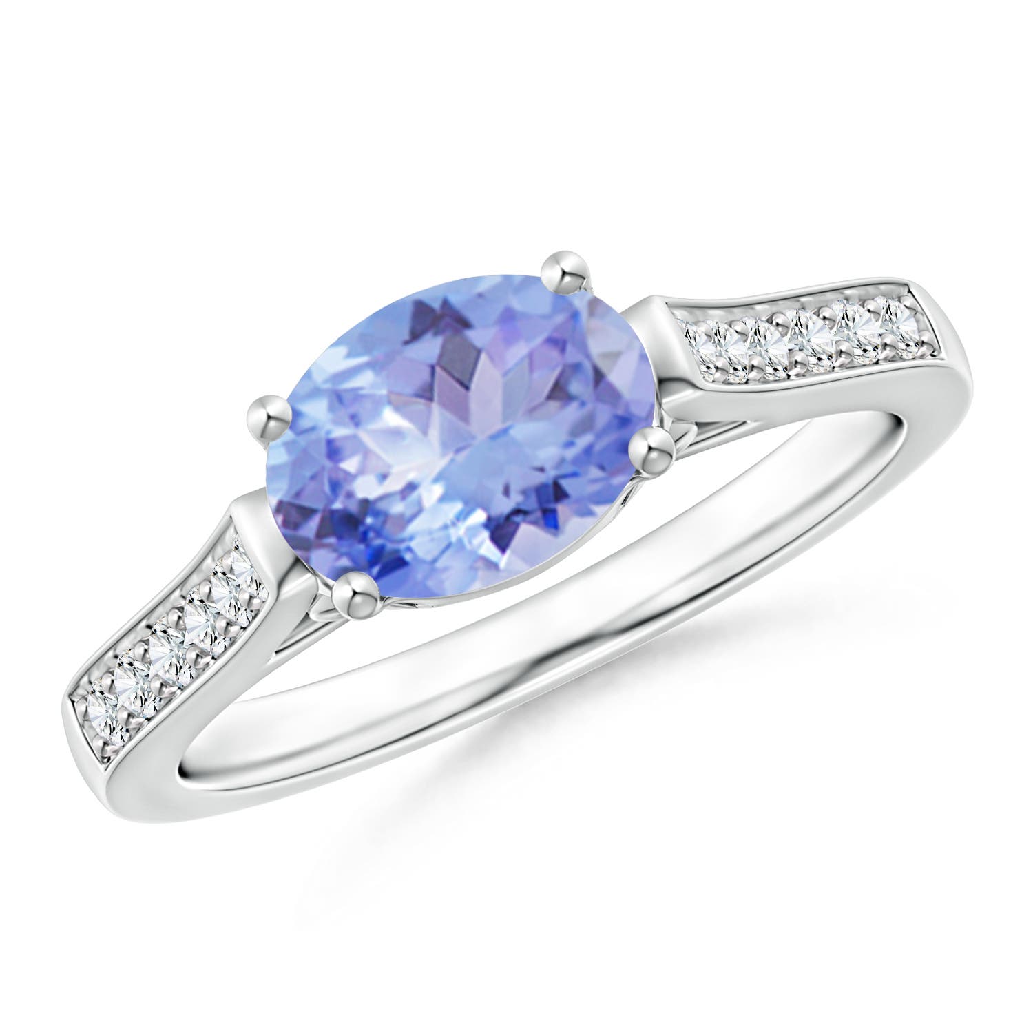 A - Tanzanite / 1.39 CT / 14 KT White Gold