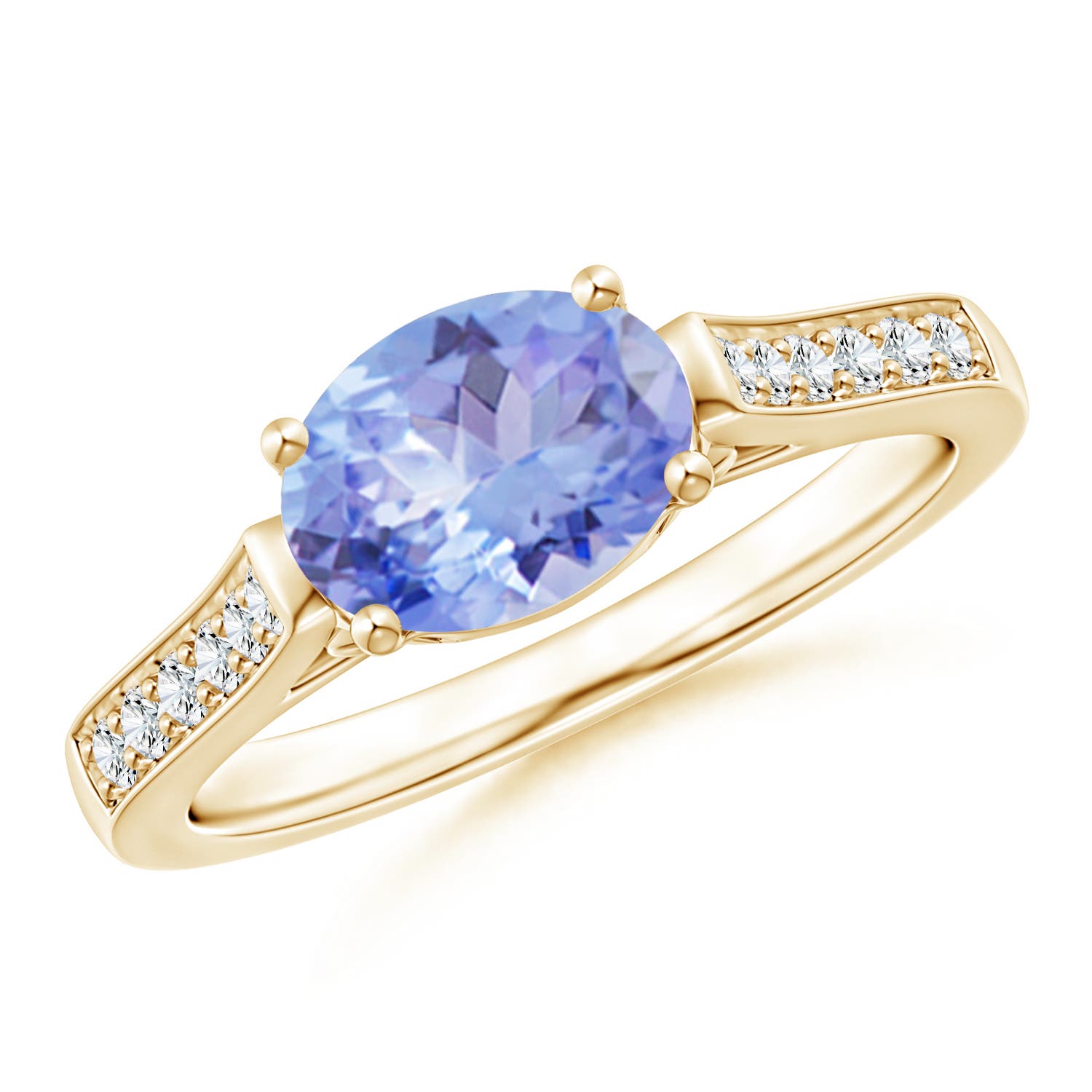 A - Tanzanite / 1.39 CT / 14 KT Yellow Gold