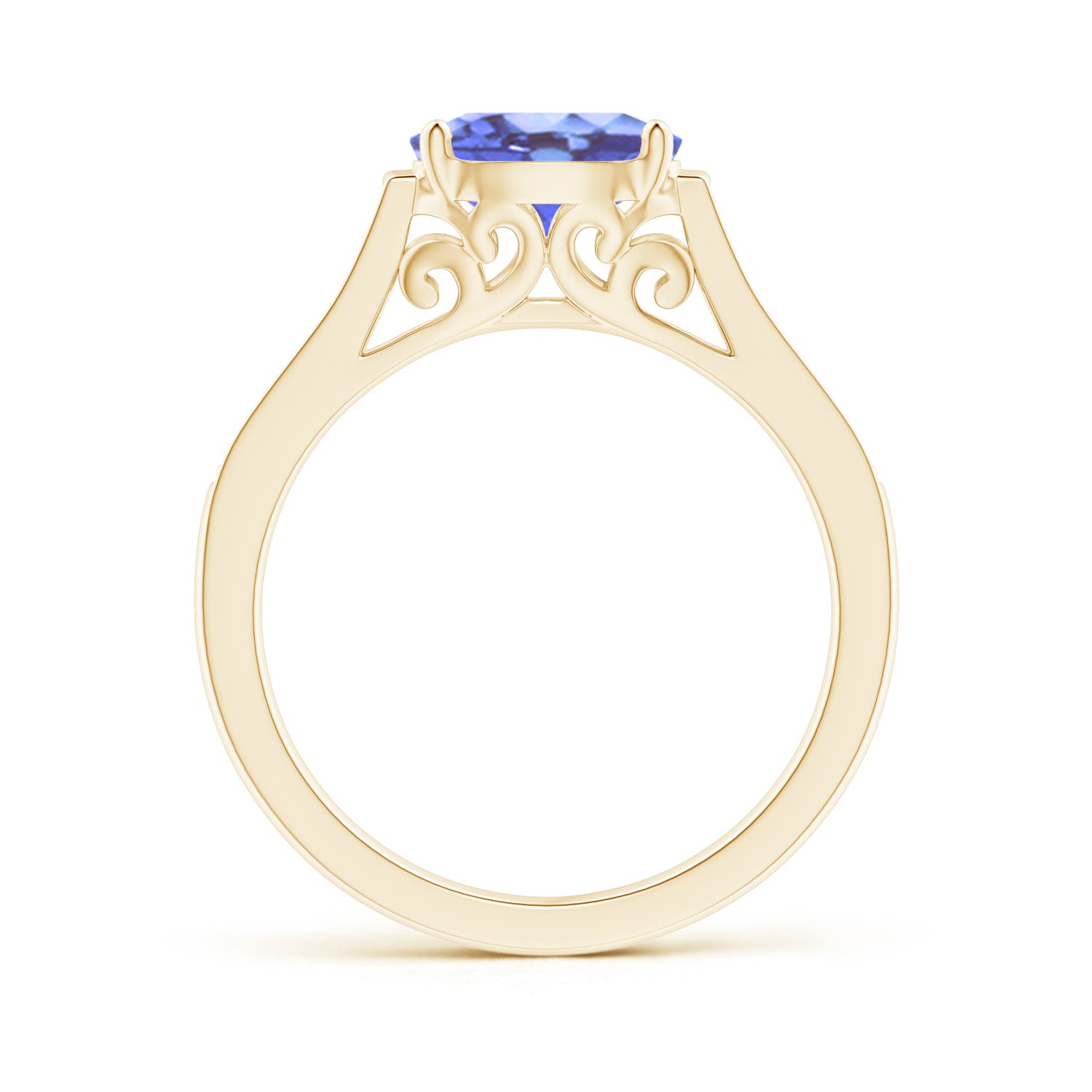 A - Tanzanite / 1.39 CT / 14 KT Yellow Gold