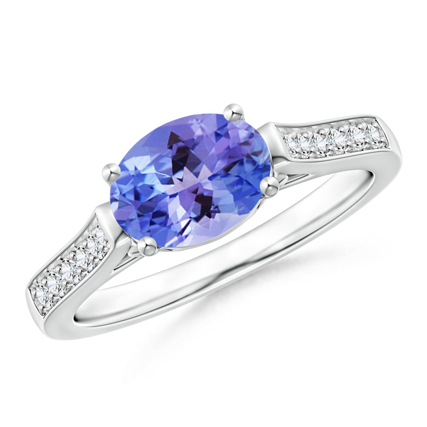 AA - Tanzanite / 1.39 CT / 14 KT White Gold