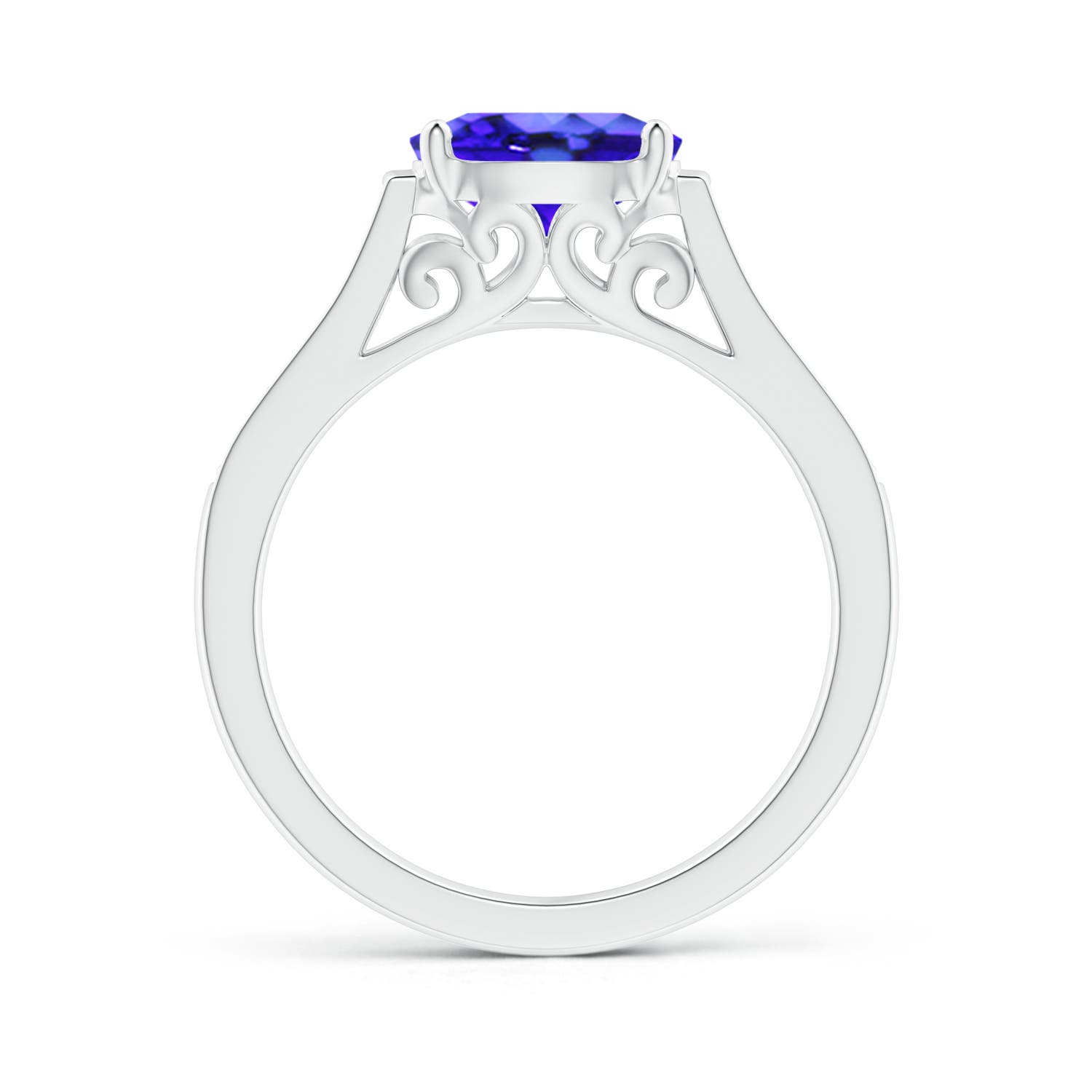 AAA - Tanzanite / 1.39 CT / 14 KT White Gold