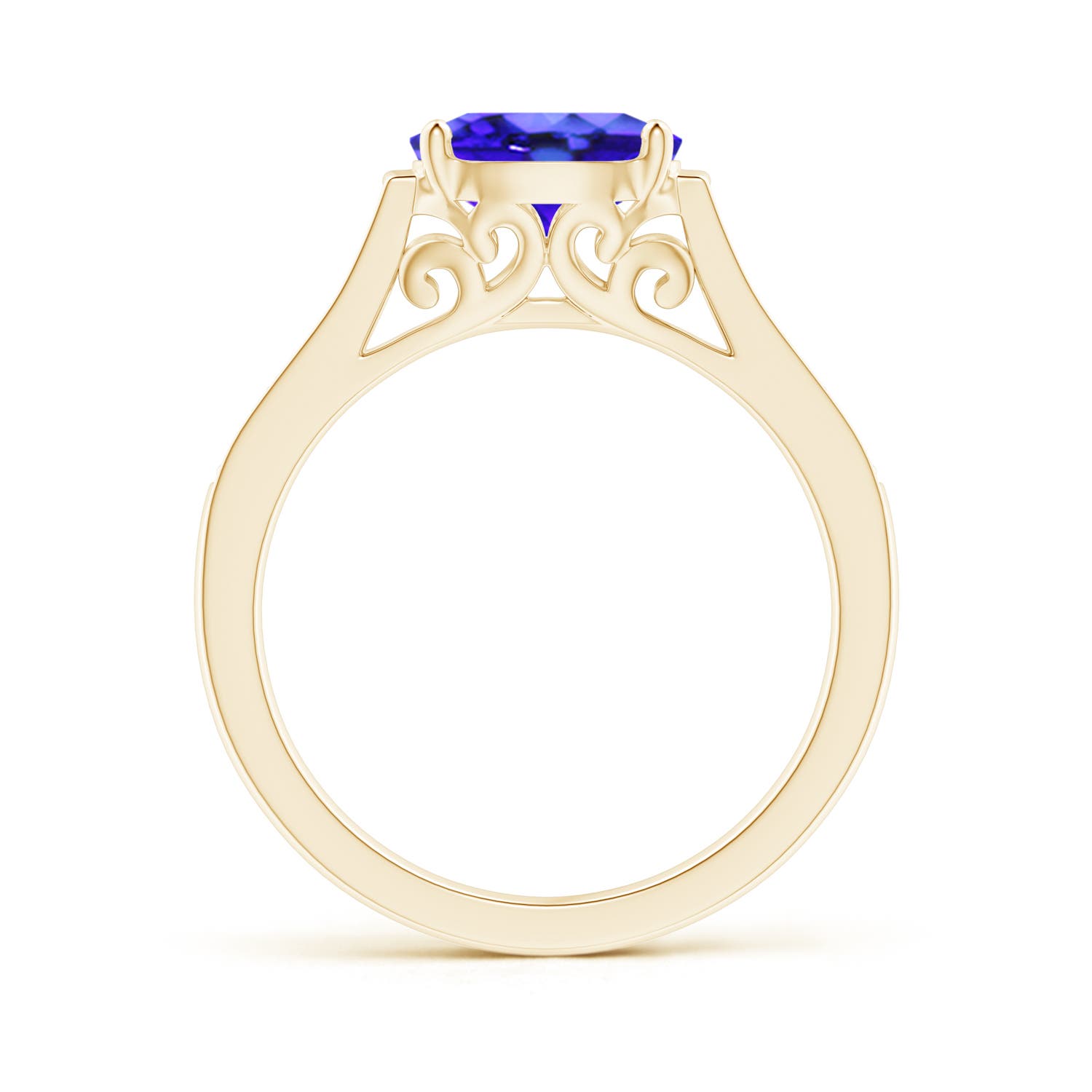 AAA - Tanzanite / 1.39 CT / 14 KT Yellow Gold