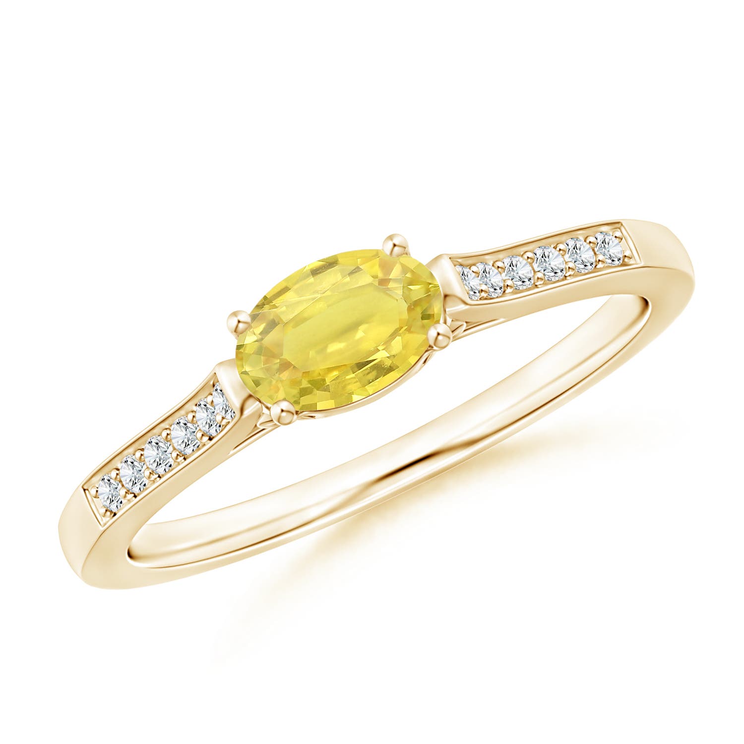 A - Yellow Sapphire / 0.76 CT / 14 KT Yellow Gold