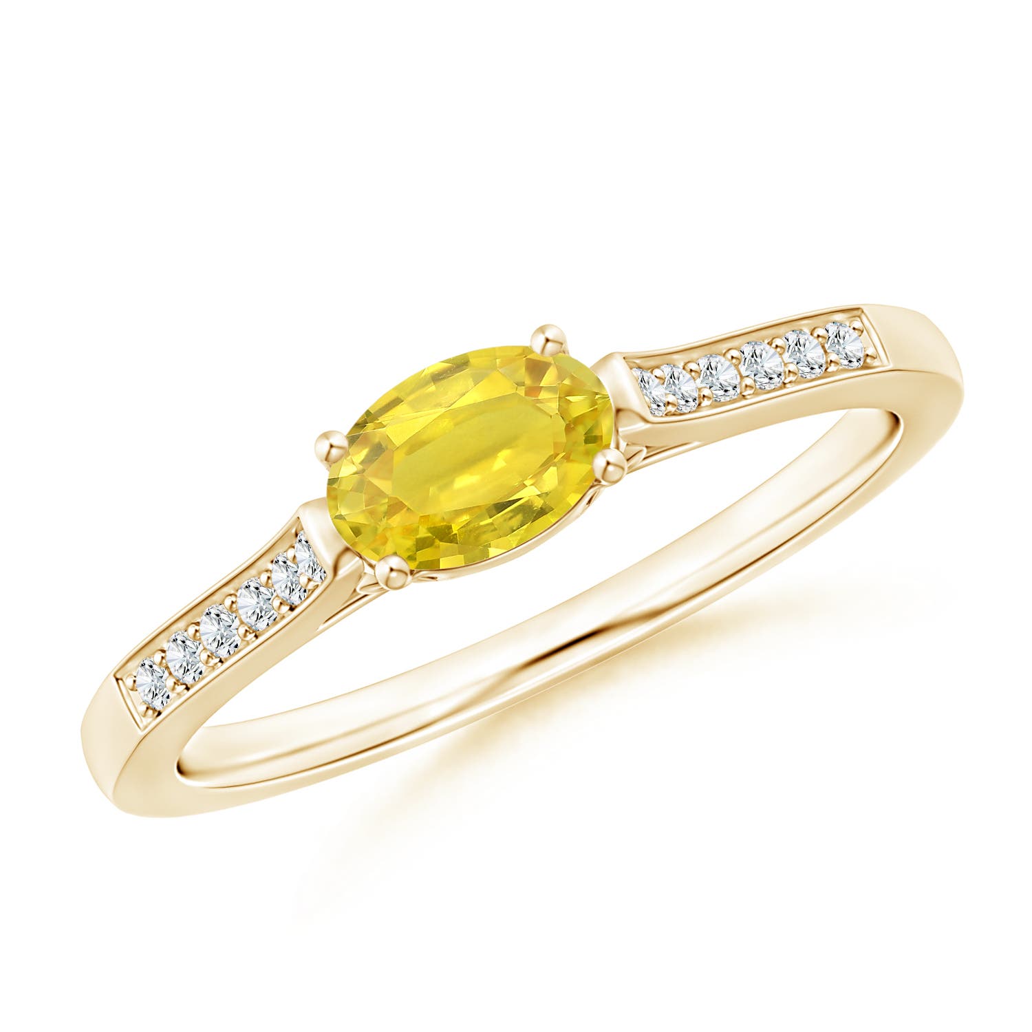 AA - Yellow Sapphire / 0.76 CT / 14 KT Yellow Gold