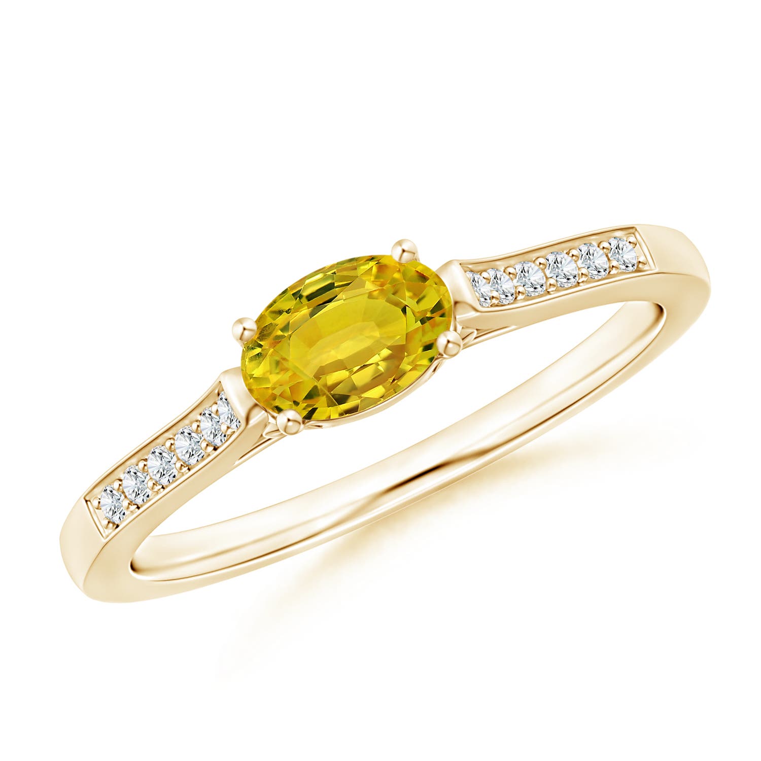 AAAA - Yellow Sapphire / 0.76 CT / 14 KT Yellow Gold