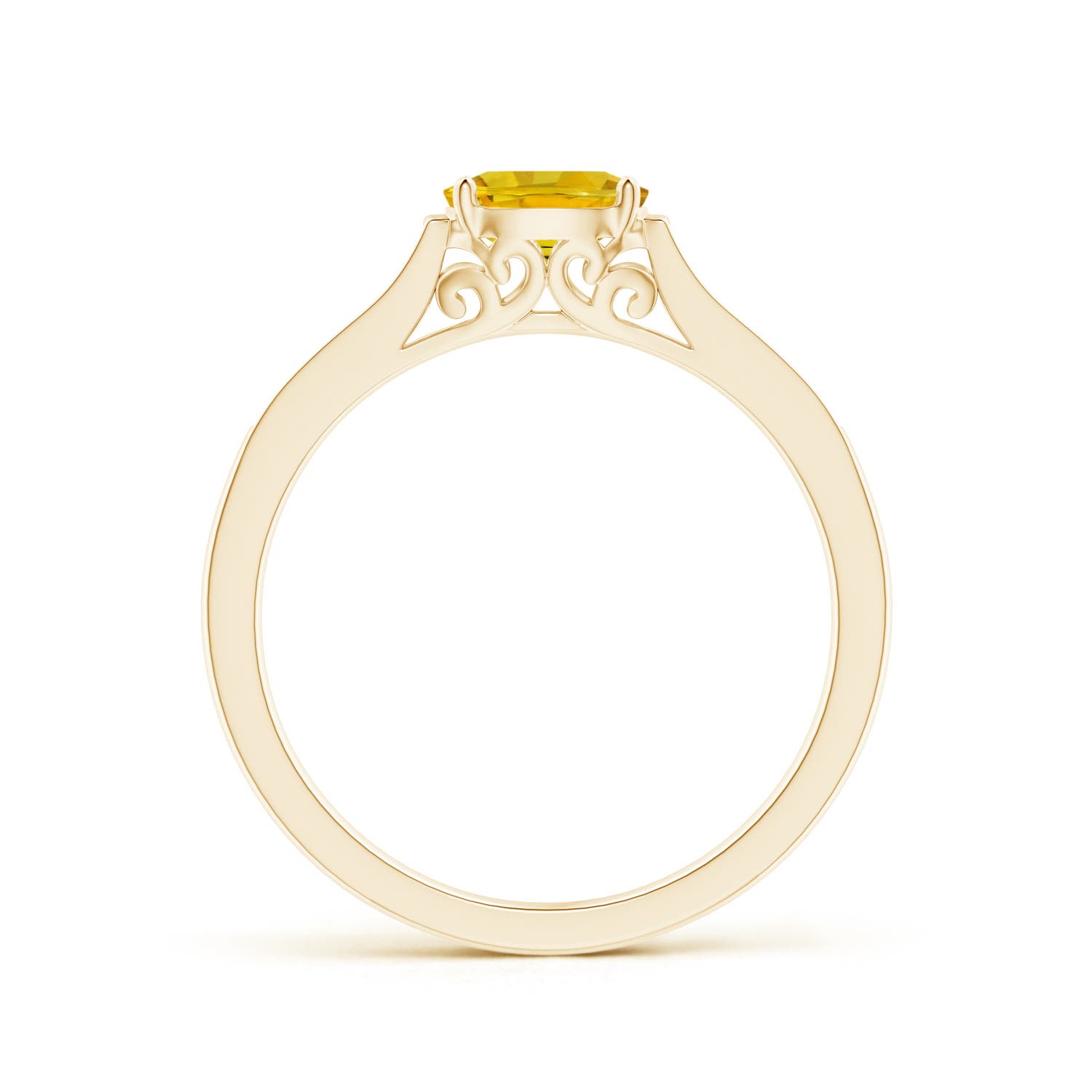 AAAA - Yellow Sapphire / 0.76 CT / 14 KT Yellow Gold