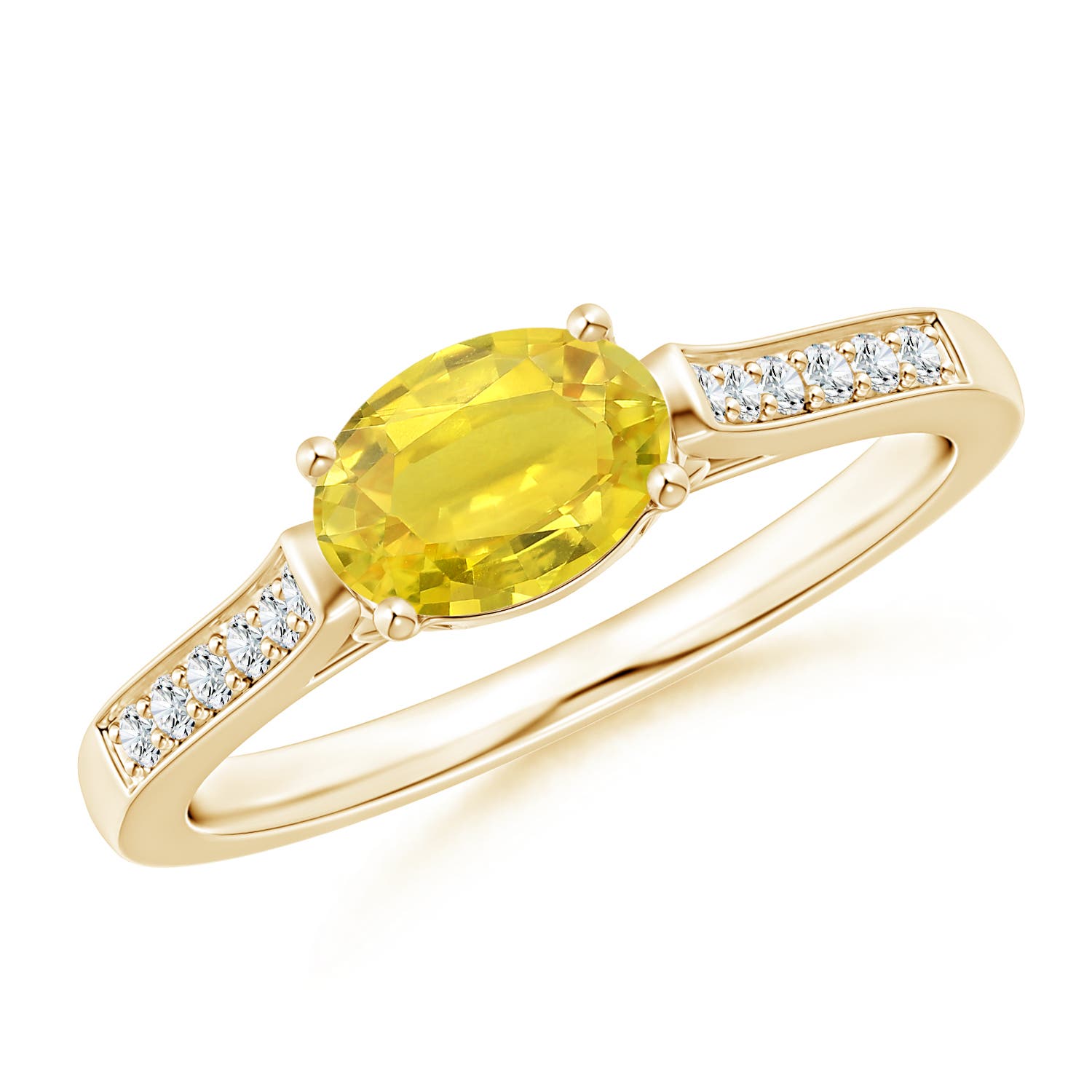 AA - Yellow Sapphire / 1.12 CT / 14 KT Yellow Gold