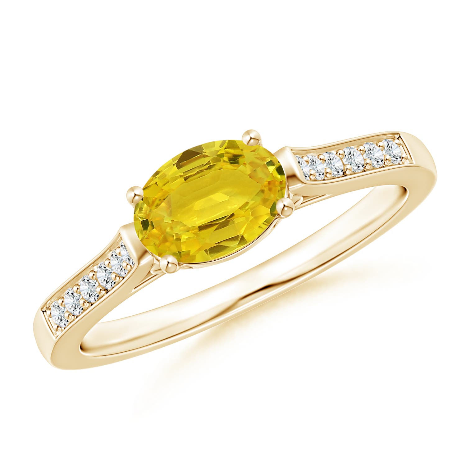 AAA - Yellow Sapphire / 1.12 CT / 14 KT Yellow Gold