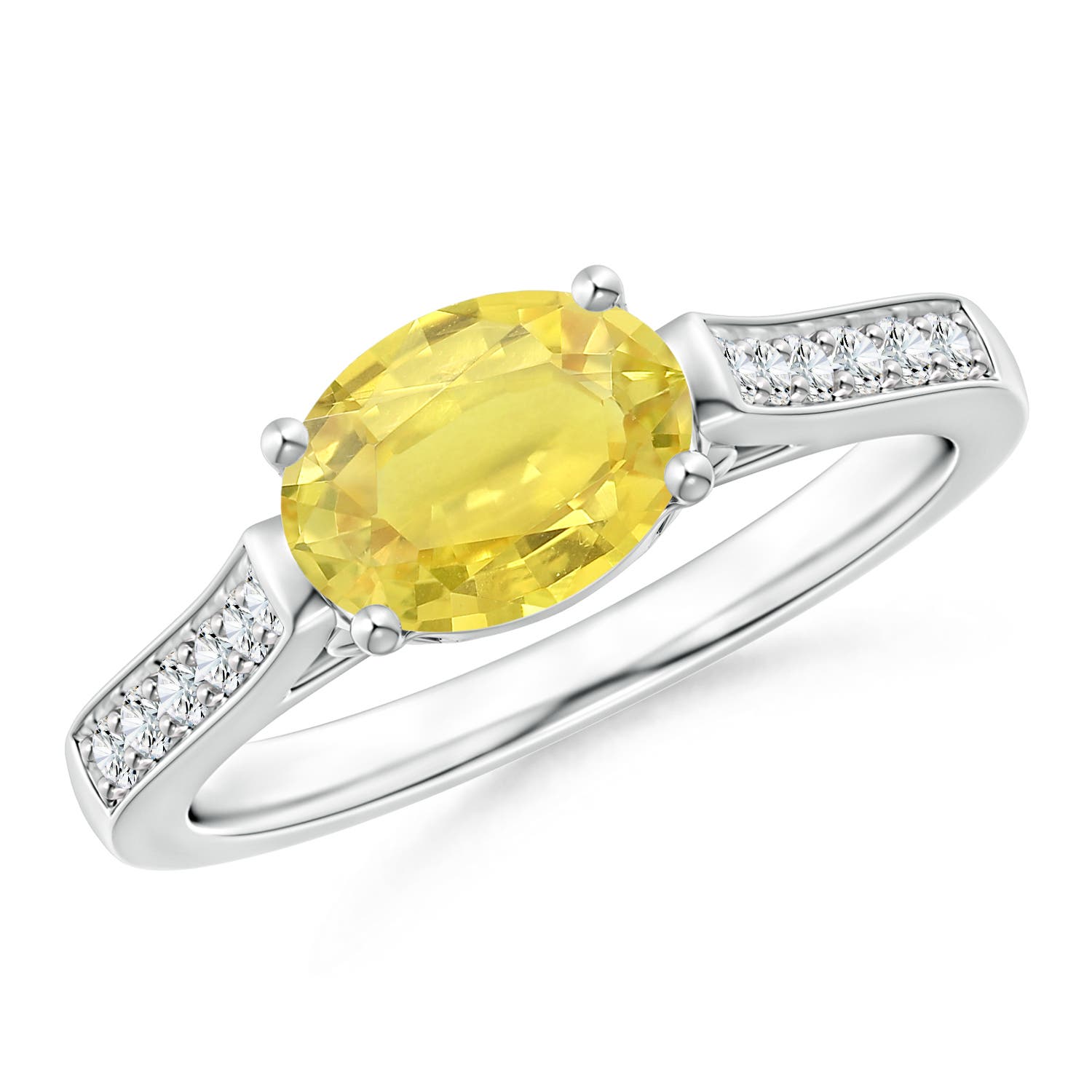 A - Yellow Sapphire / 1.64 CT / 14 KT White Gold