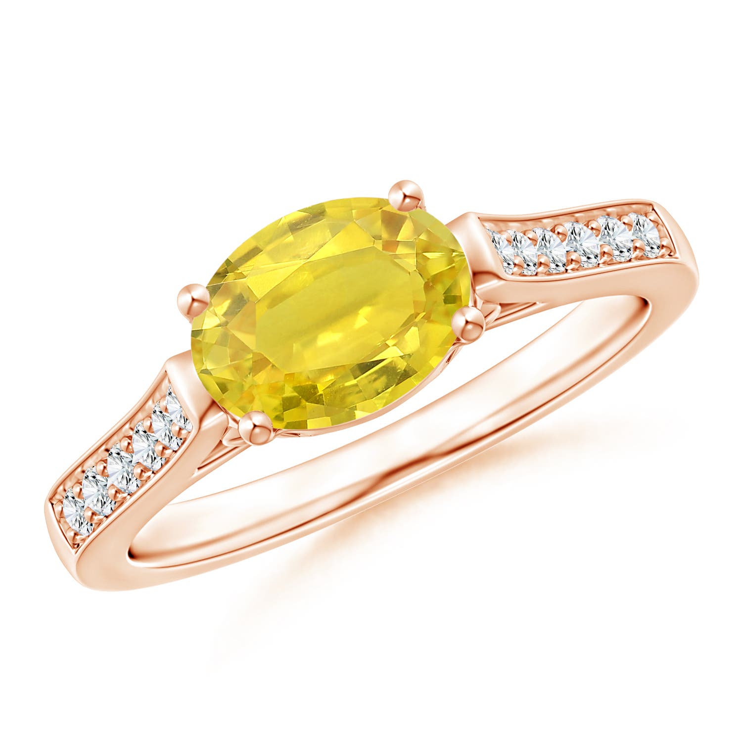 AA - Yellow Sapphire / 1.64 CT / 14 KT Rose Gold