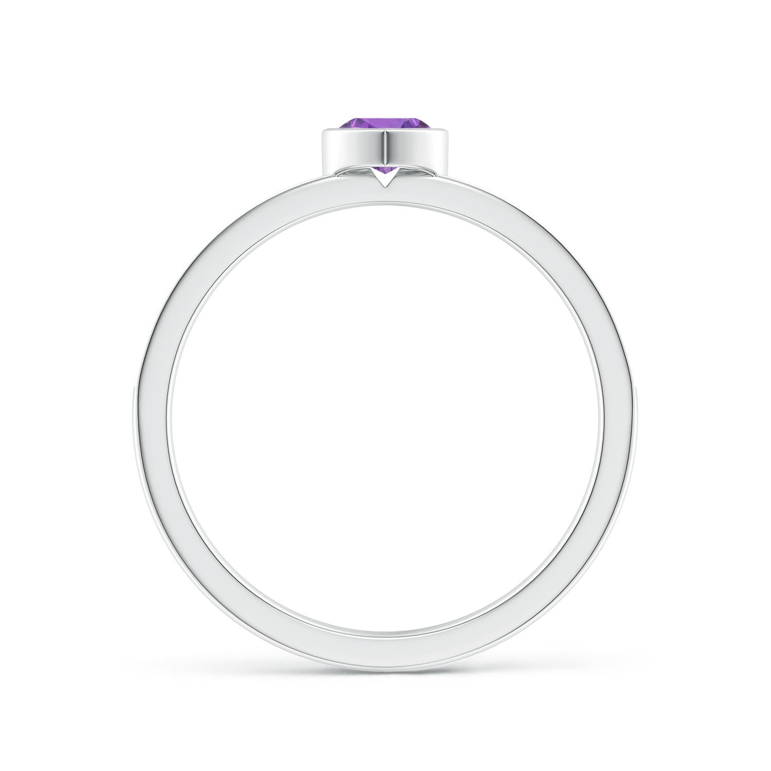 A - Amethyst / 0.3 CT / 14 KT White Gold