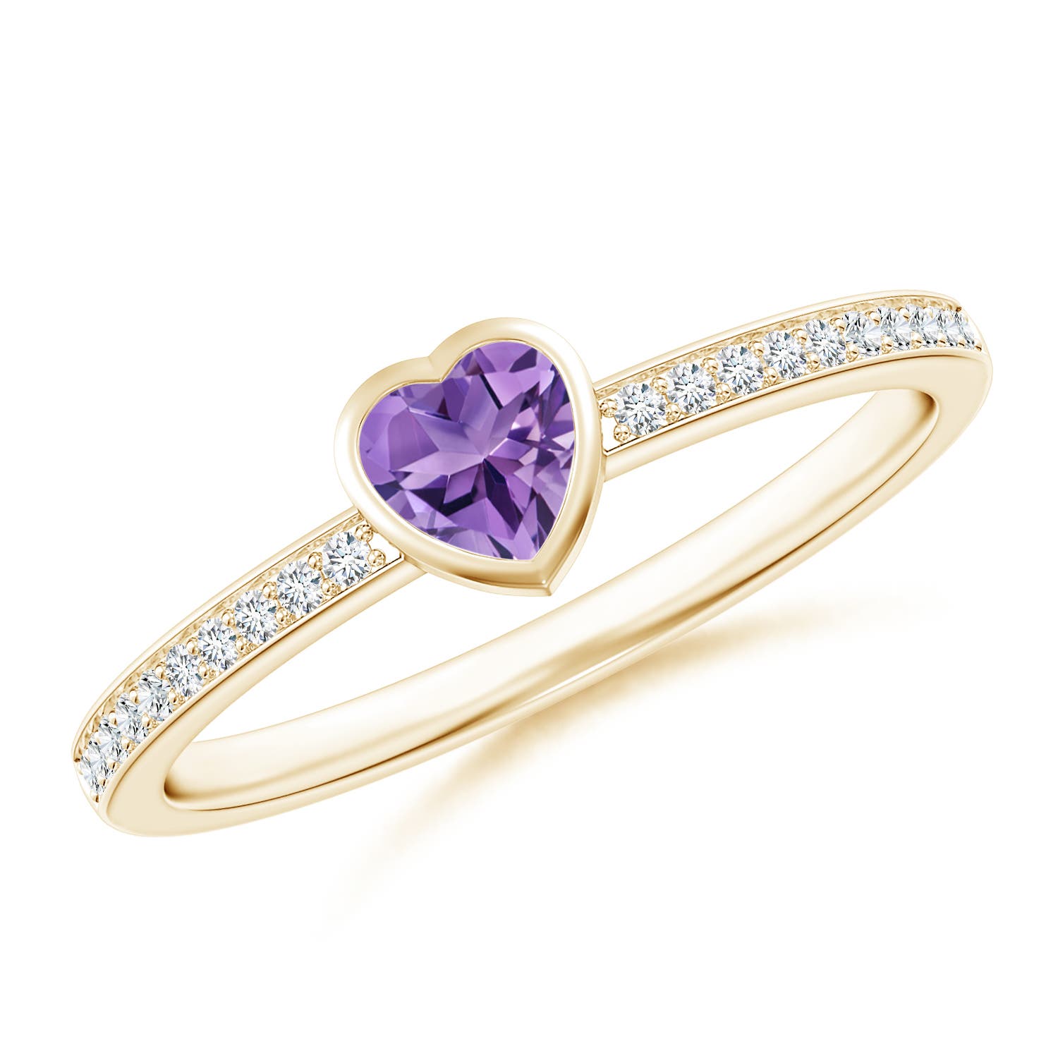 AA - Amethyst / 0.3 CT / 14 KT Yellow Gold