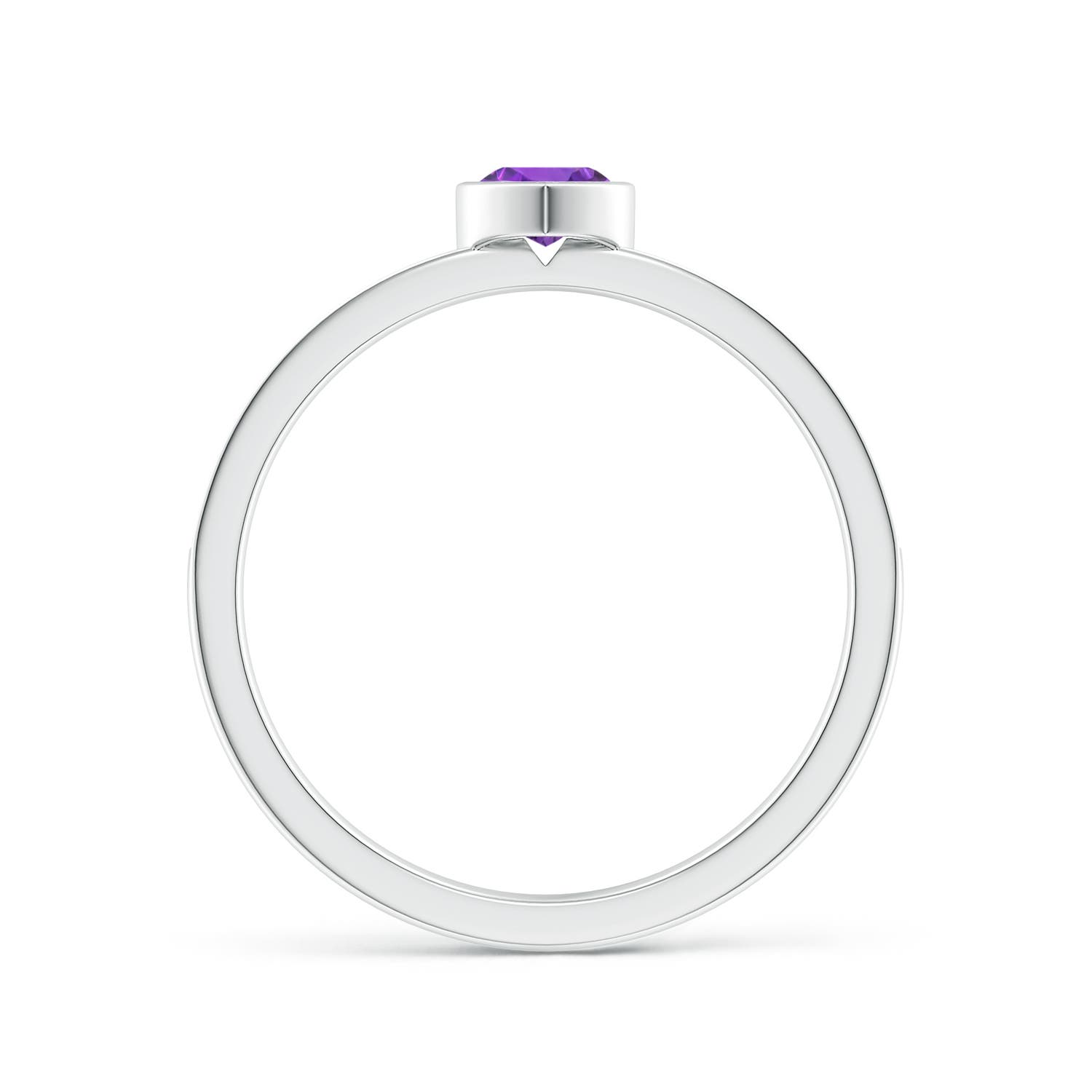 AAA - Amethyst / 0.3 CT / 14 KT White Gold