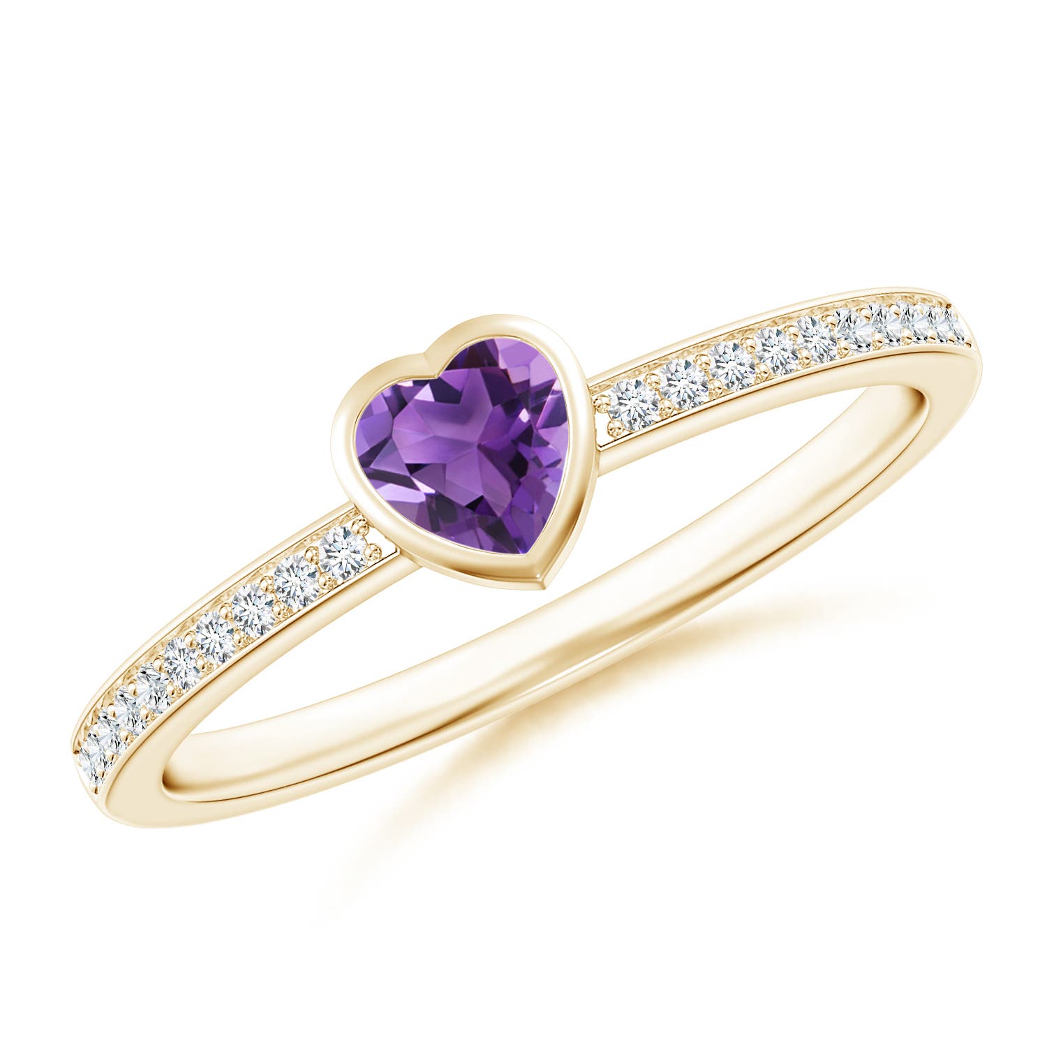 AAA - Amethyst / 0.3 CT / 14 KT Yellow Gold