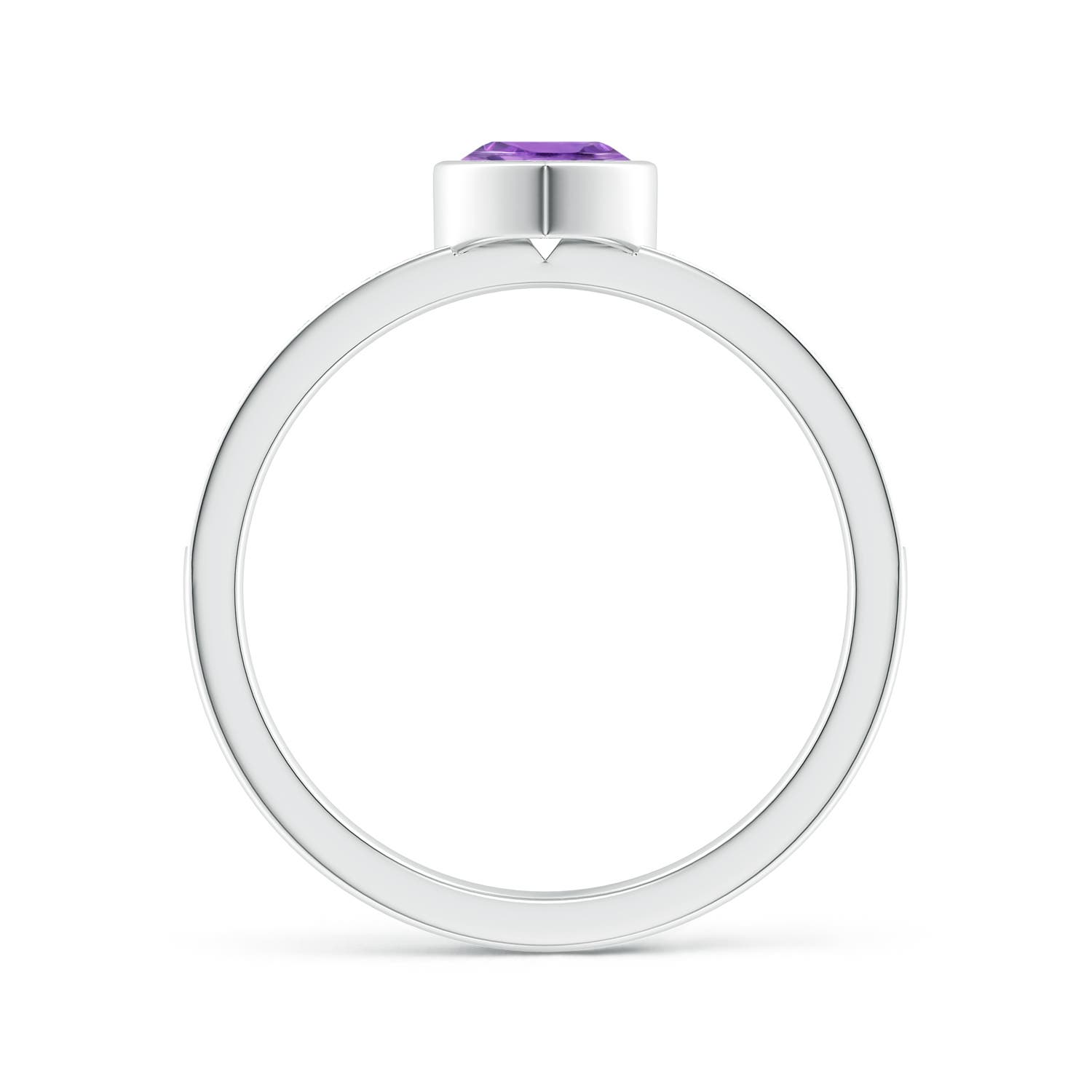 A - Amethyst / 0.46 CT / 14 KT White Gold