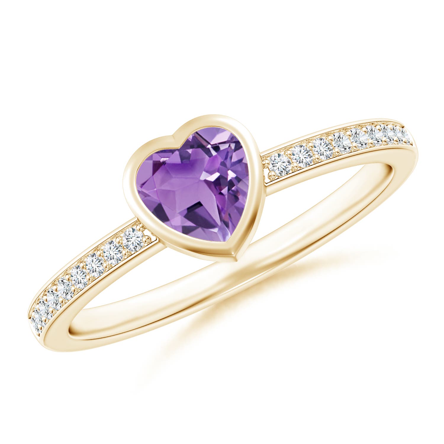 A - Amethyst / 0.46 CT / 14 KT Yellow Gold