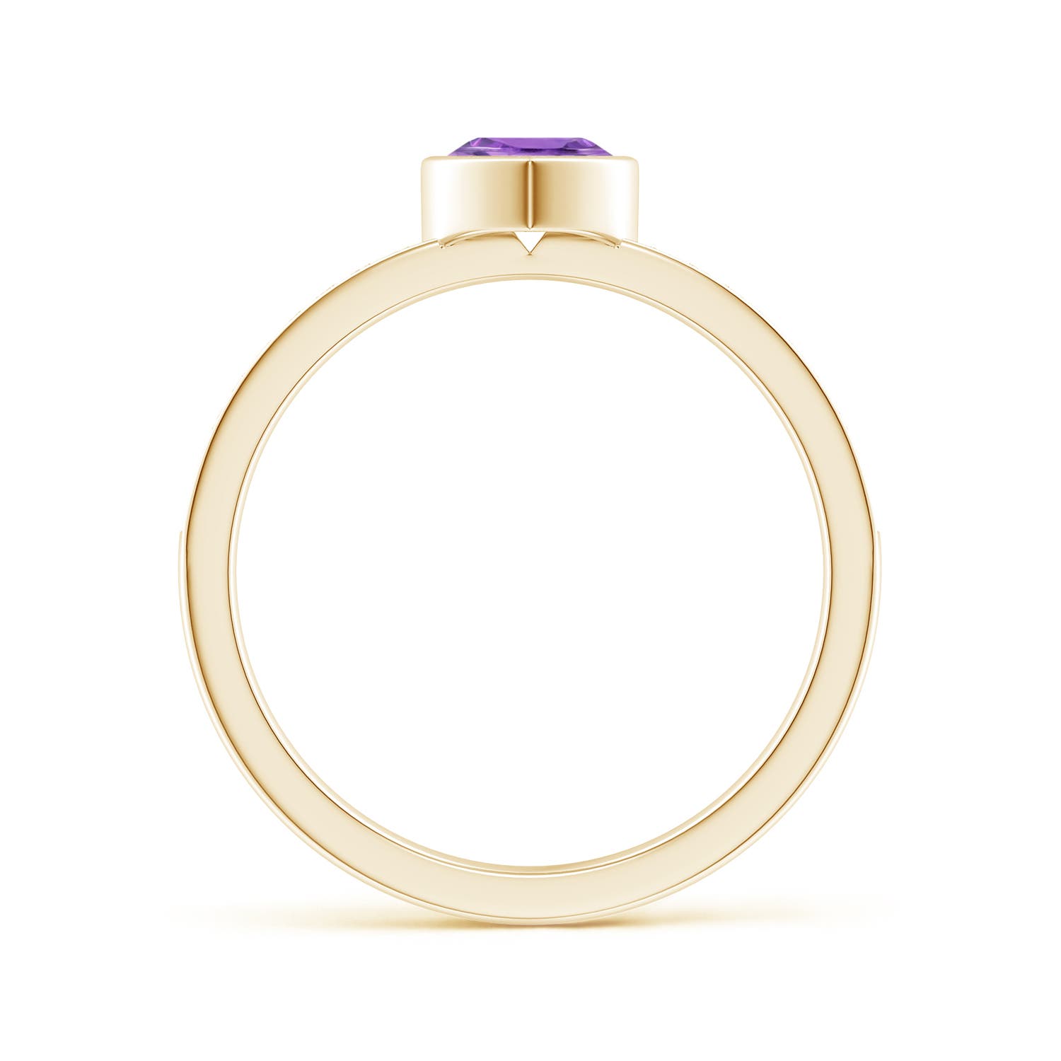 A - Amethyst / 0.46 CT / 14 KT Yellow Gold