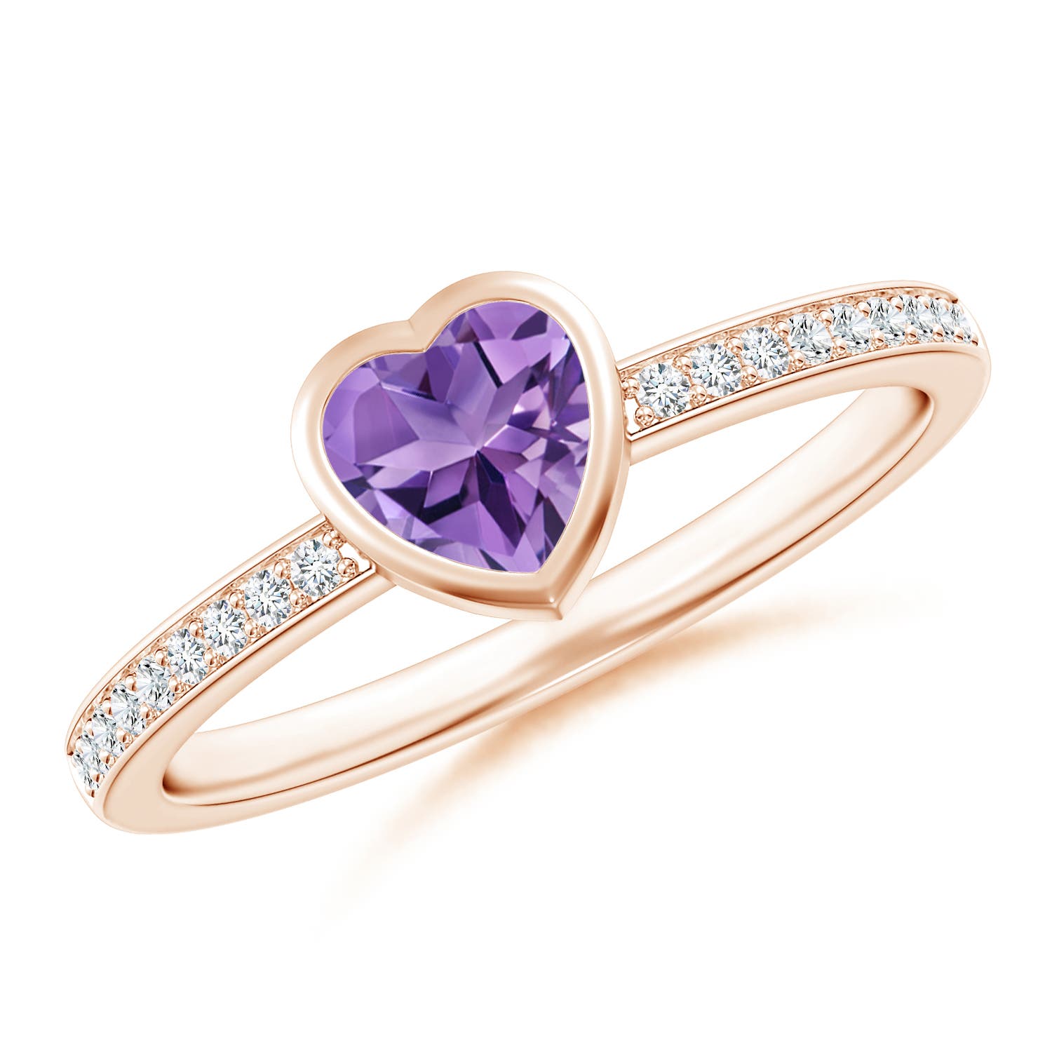 AA - Amethyst / 0.46 CT / 14 KT Rose Gold