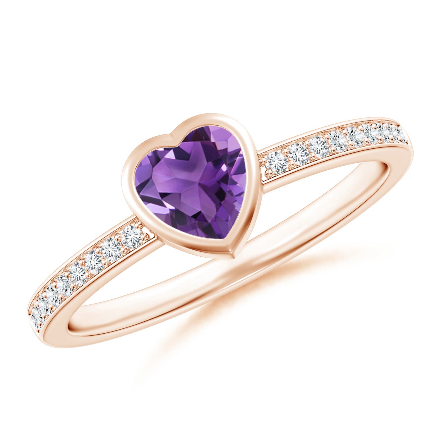 AAA - Amethyst / 0.46 CT / 14 KT Rose Gold