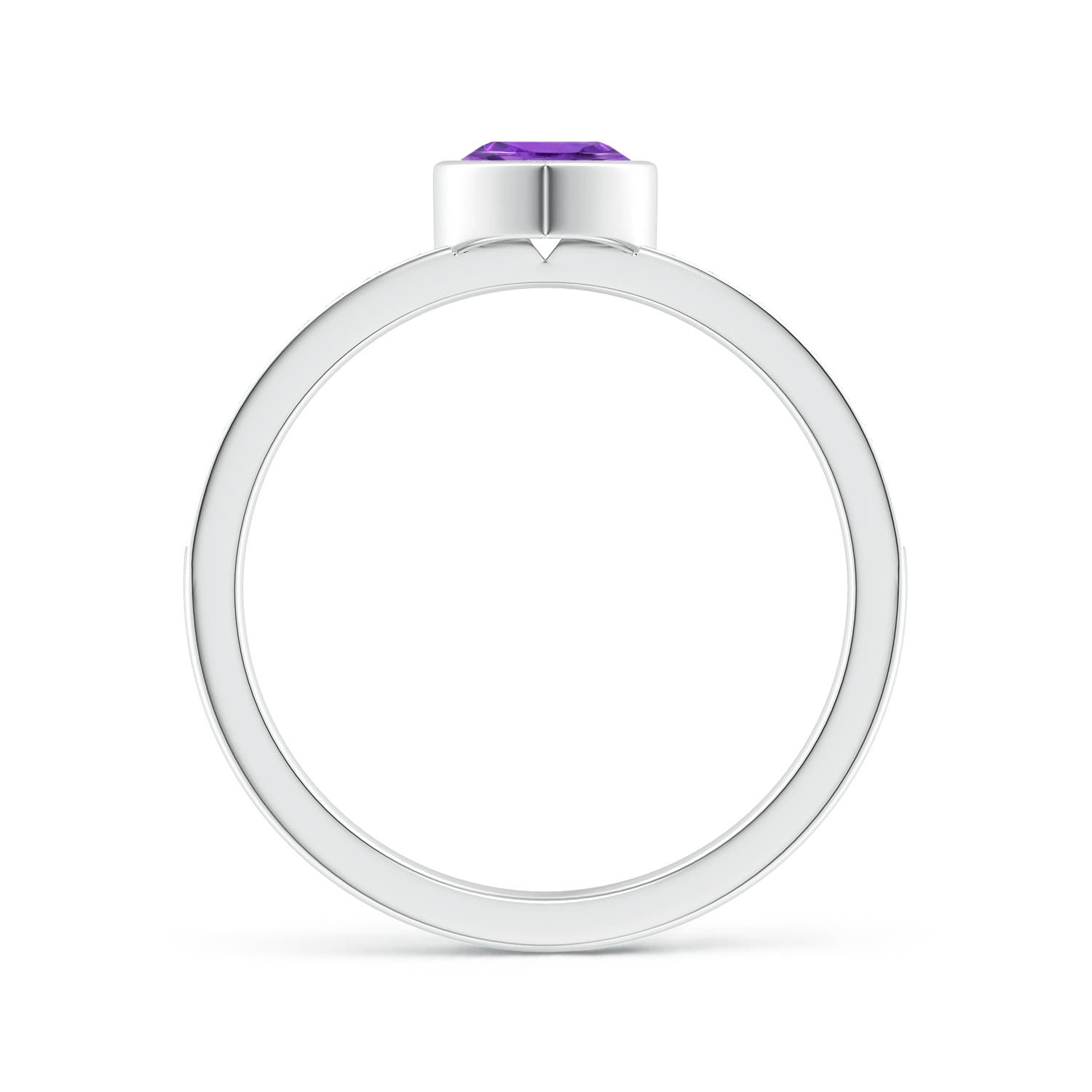 AAA - Amethyst / 0.46 CT / 14 KT White Gold