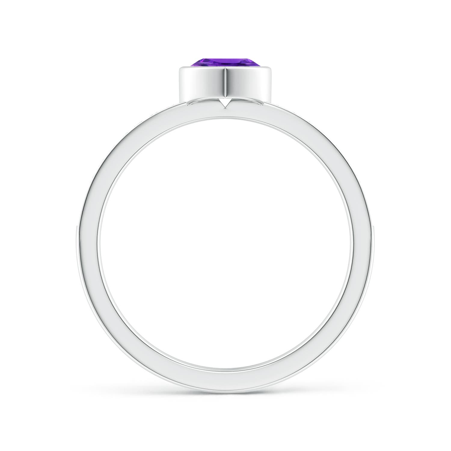 AAAA - Amethyst / 0.46 CT / 14 KT White Gold