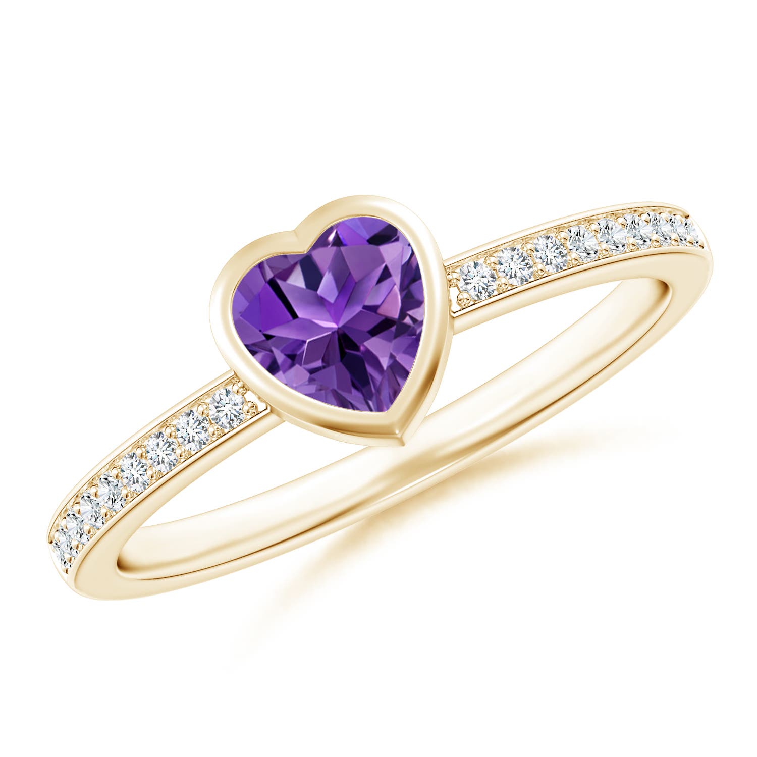 AAAA - Amethyst / 0.46 CT / 14 KT Yellow Gold