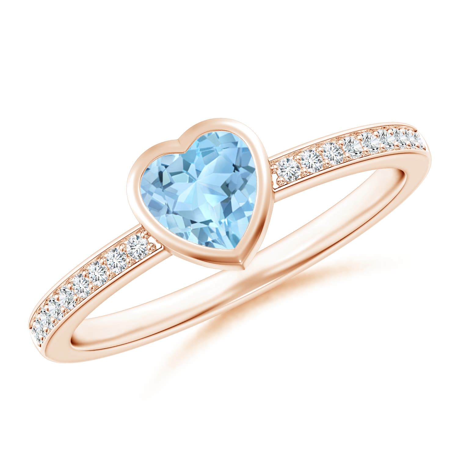 AAA - Aquamarine / 0.46 CT / 14 KT Rose Gold