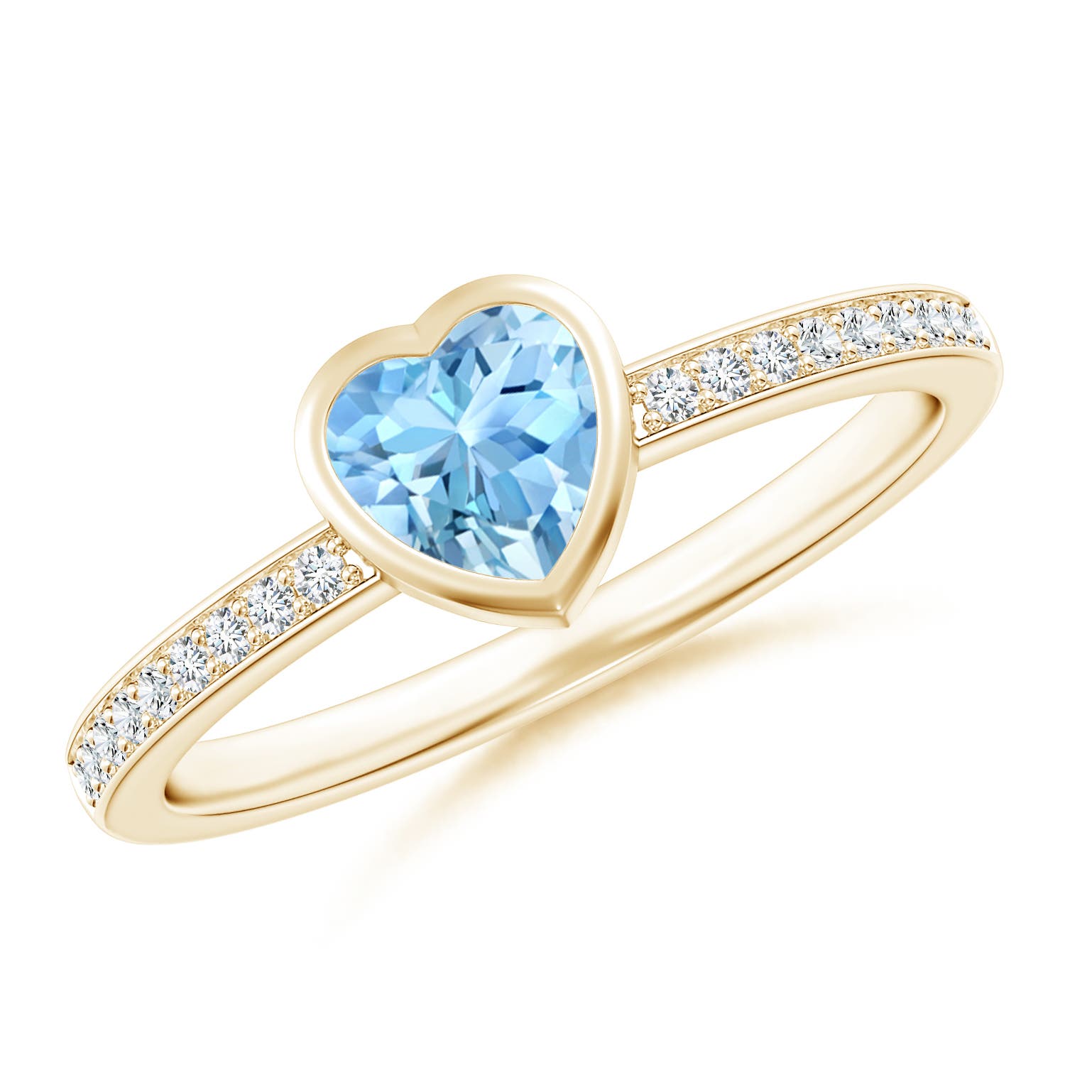 AAAA - Aquamarine / 0.46 CT / 14 KT Yellow Gold