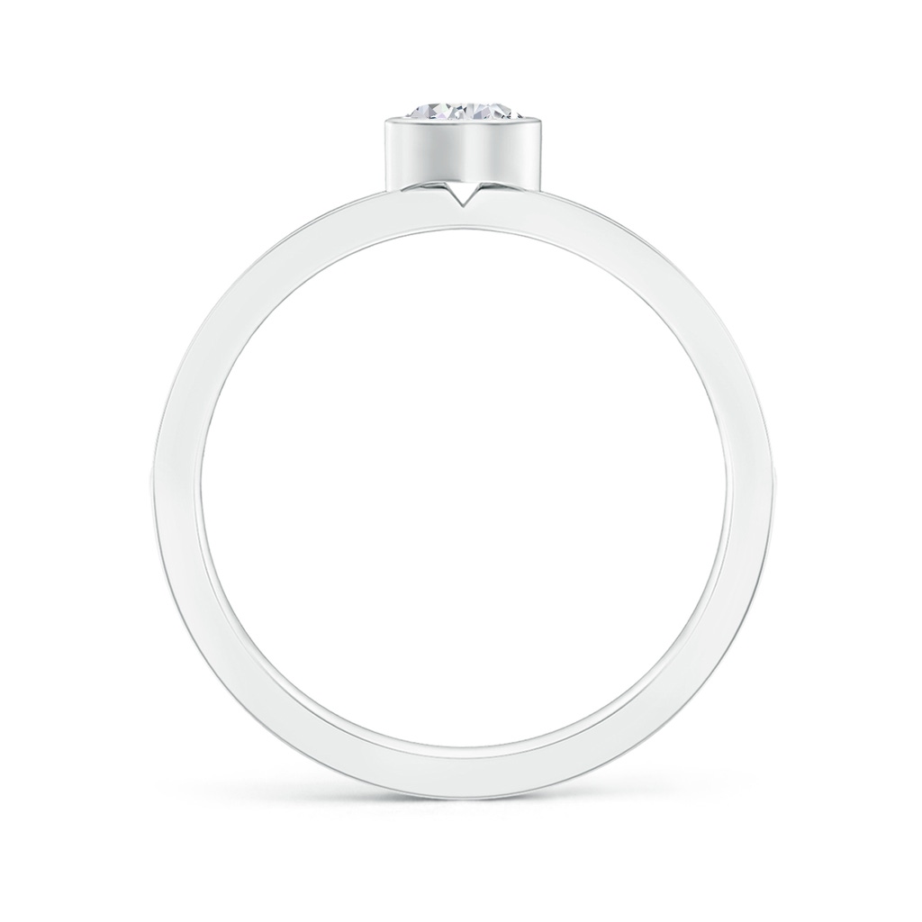 4mm HSI2 Bezel Set Heart Diamond Promise Ring in White Gold Side-1