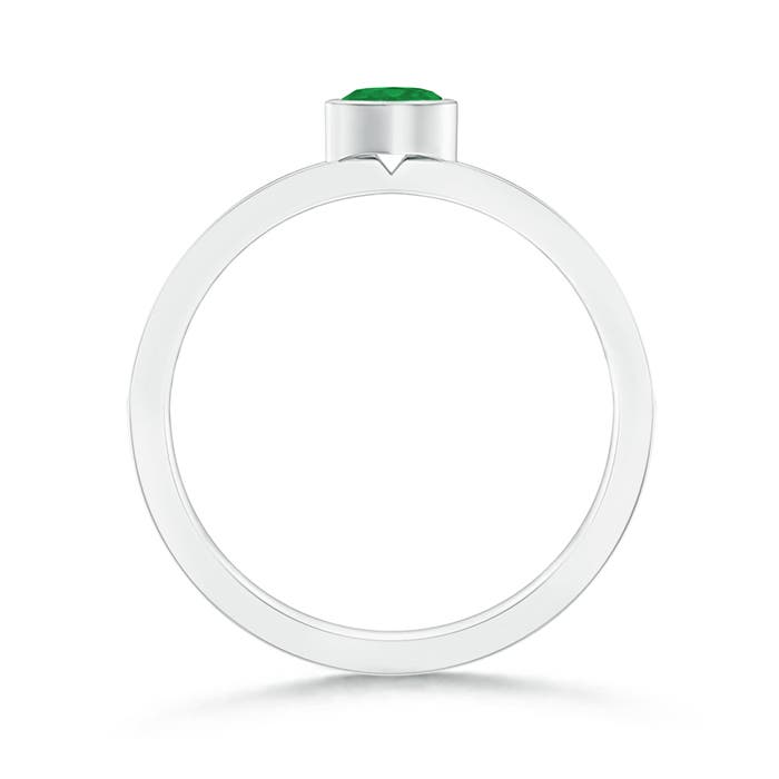 A - Emerald / 0.3 CT / 14 KT White Gold