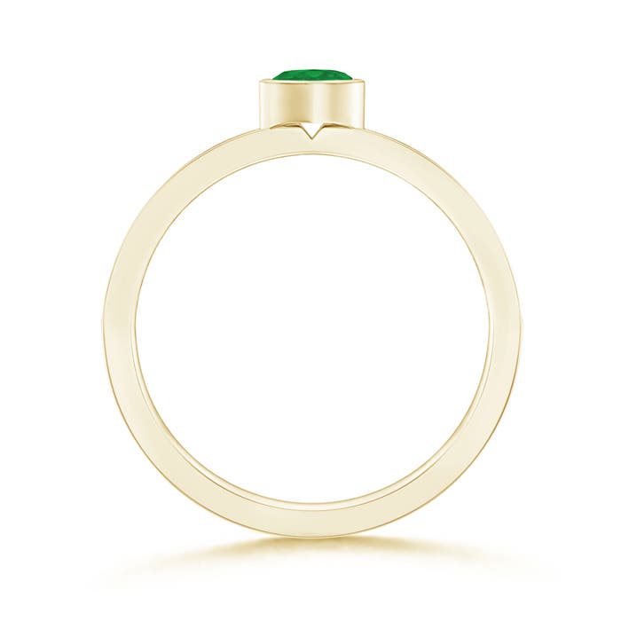 A - Emerald / 0.3 CT / 14 KT Yellow Gold