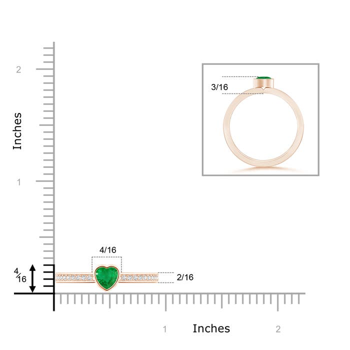 AA - Emerald / 0.3 CT / 14 KT Rose Gold