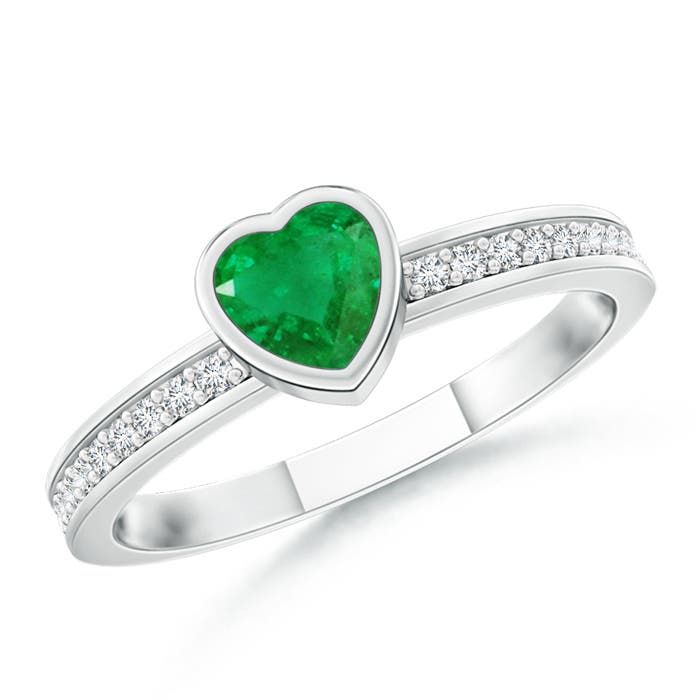 AA - Emerald / 0.3 CT / 14 KT White Gold