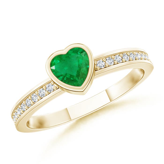 AA - Emerald / 0.3 CT / 14 KT Yellow Gold