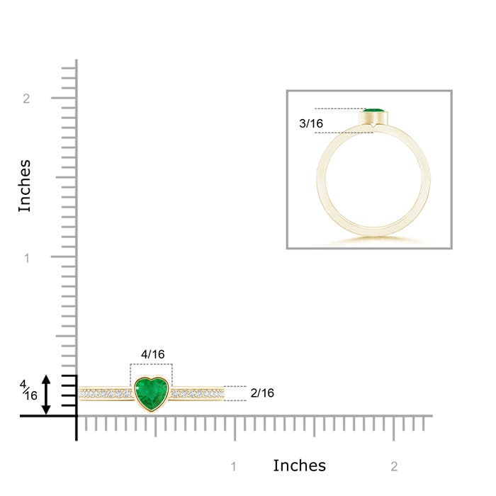 AA - Emerald / 0.3 CT / 14 KT Yellow Gold