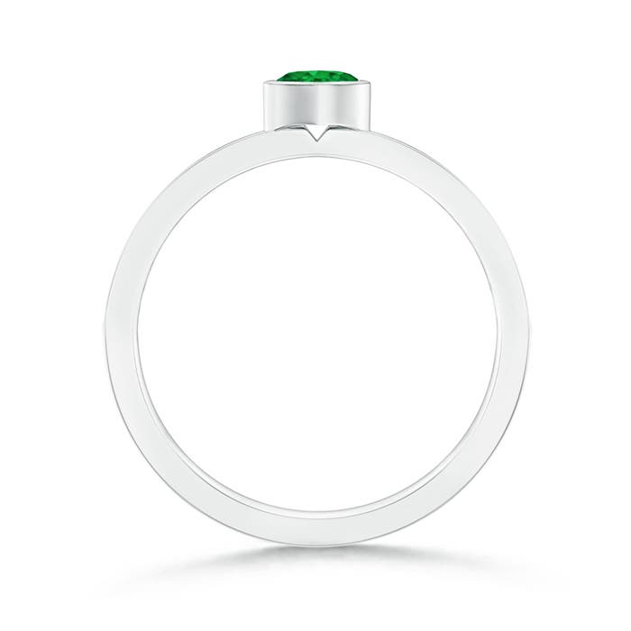 AAA - Emerald / 0.3 CT / 14 KT White Gold