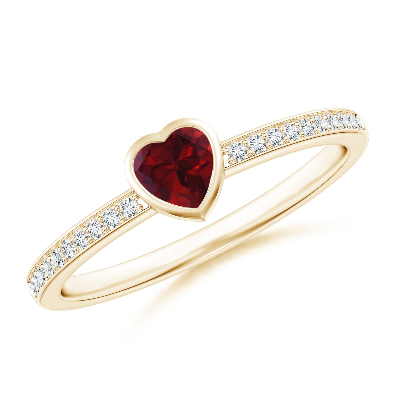 AA - Garnet / 0.35 CT / 14 KT Yellow Gold