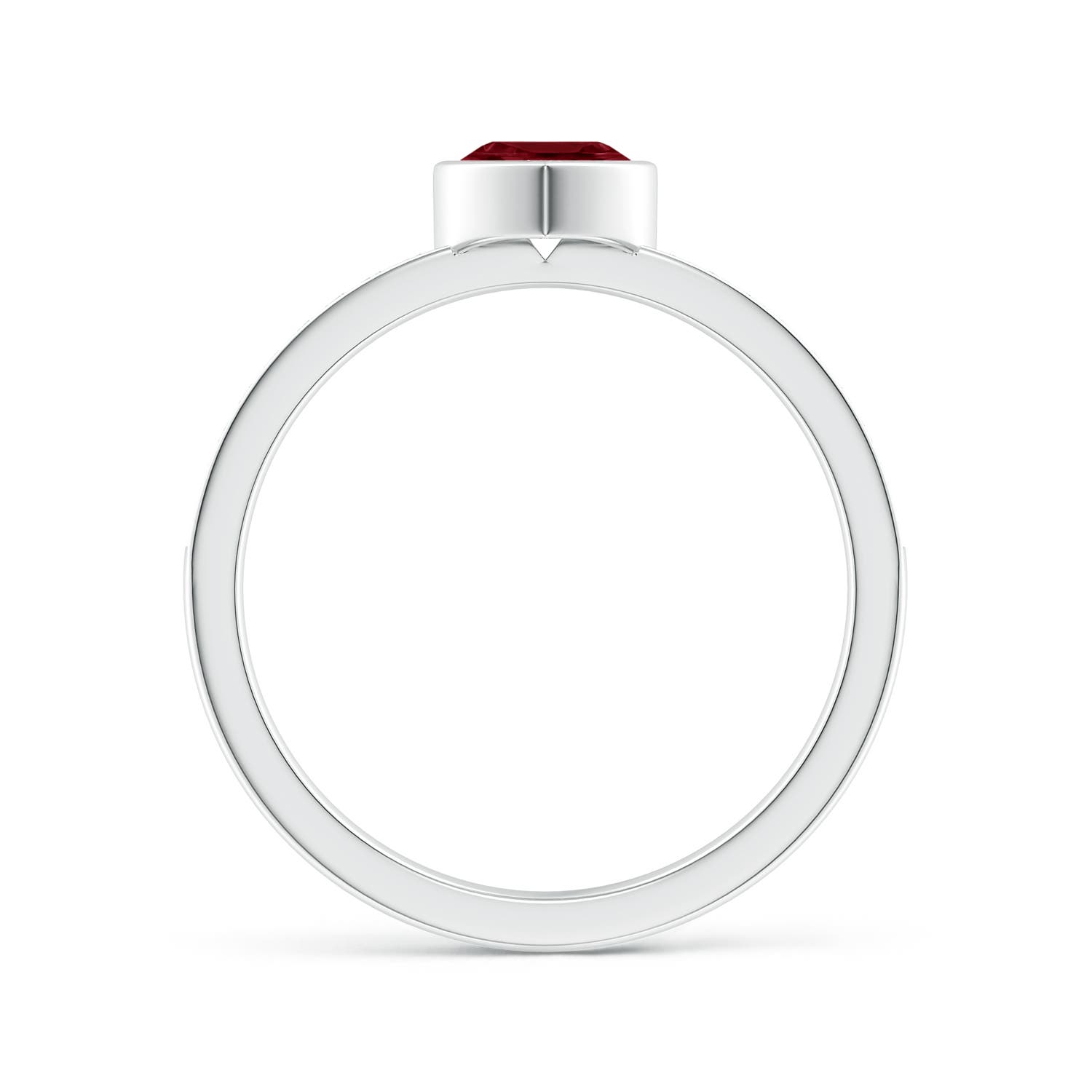 A - Garnet / 0.56 CT / 14 KT White Gold