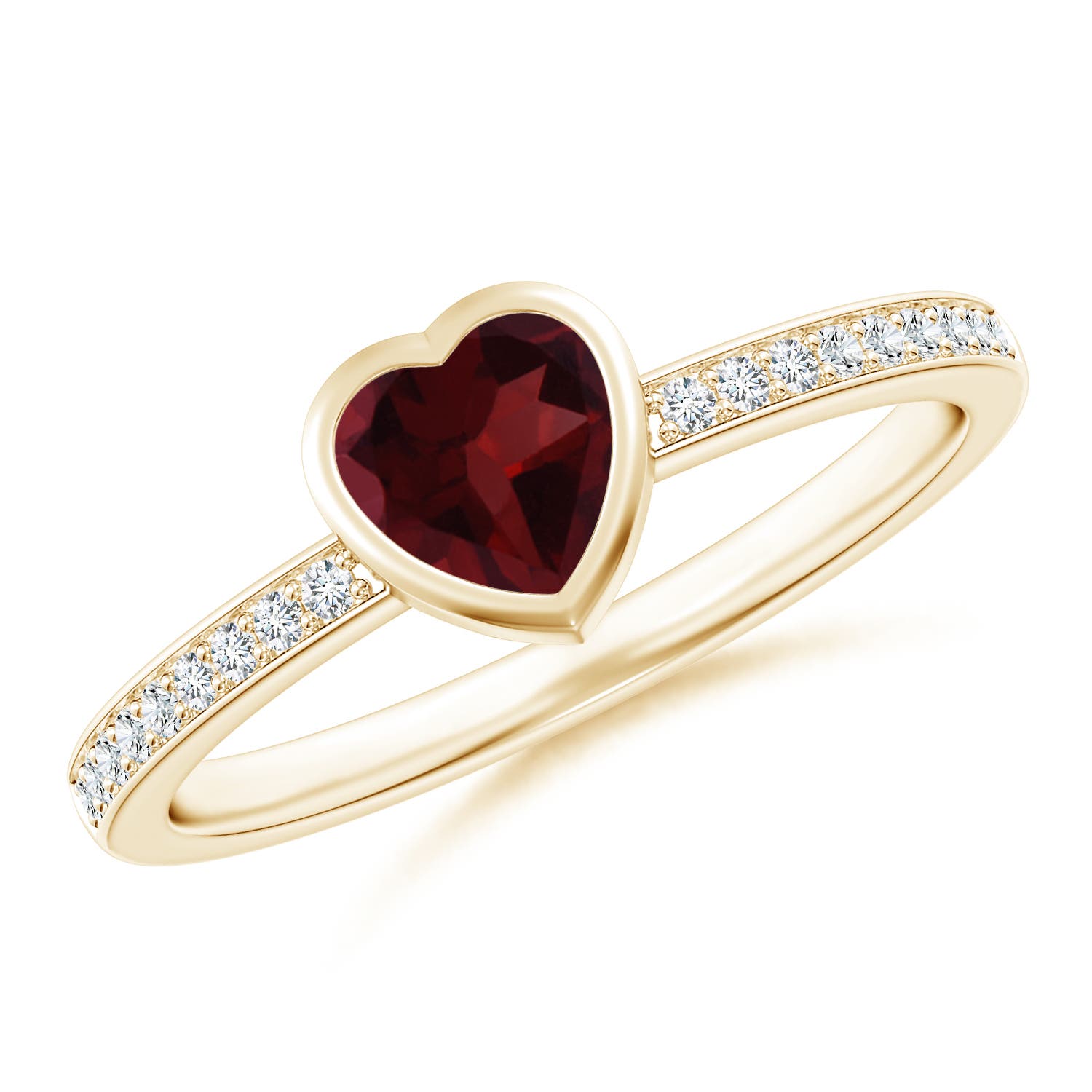 A - Garnet / 0.56 CT / 14 KT Yellow Gold