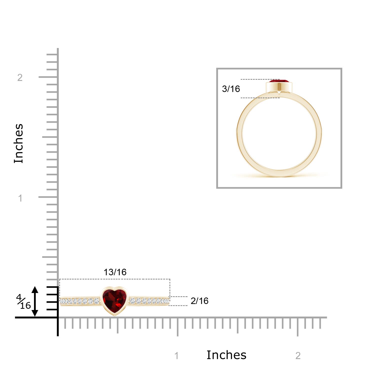 AAA - Garnet / 0.56 CT / 14 KT Yellow Gold