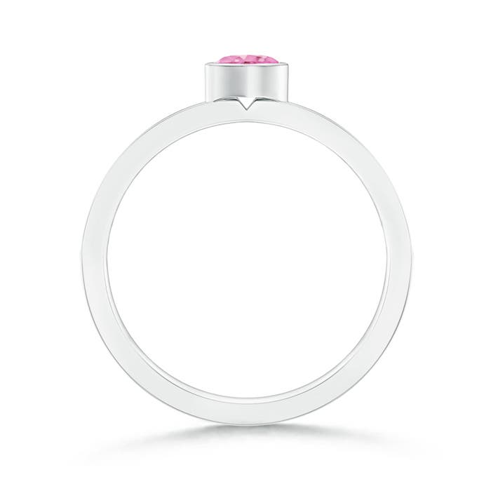 A - Pink Sapphire / 0.35 CT / 14 KT White Gold