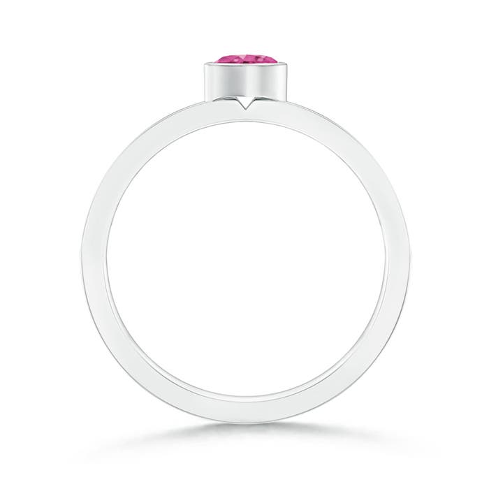 AAAA - Pink Sapphire / 0.35 CT / 14 KT White Gold