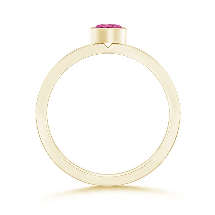 AAAA - Pink Sapphire / 0.35 CT / 14 KT Yellow Gold