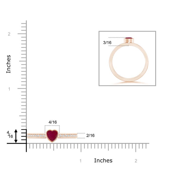 A - Ruby / 0.4 CT / 14 KT Rose Gold