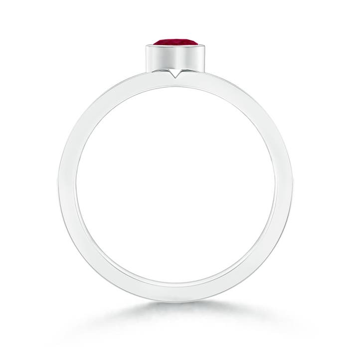 A - Ruby / 0.4 CT / 14 KT White Gold