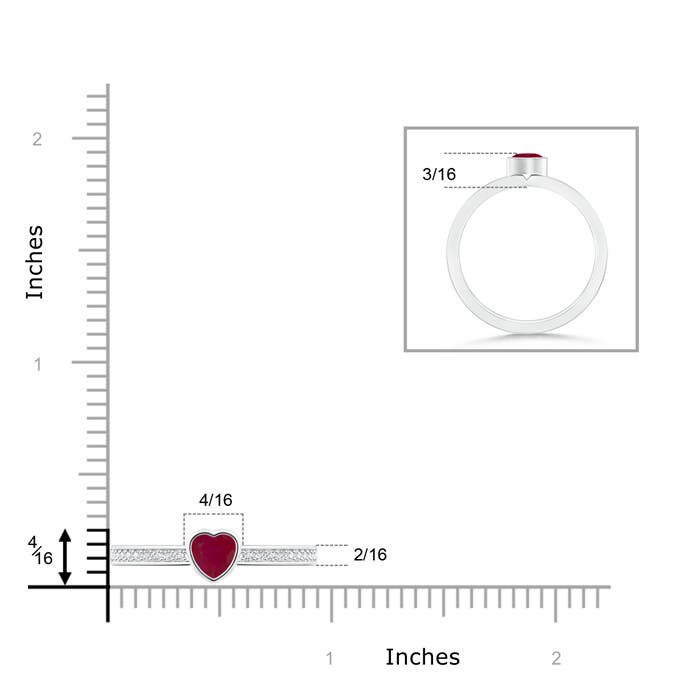 A - Ruby / 0.4 CT / 14 KT White Gold