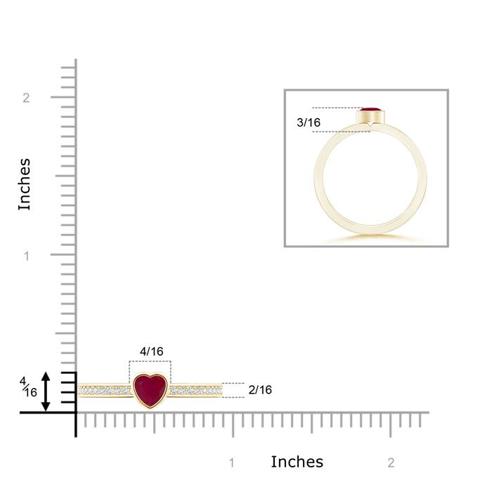 A - Ruby / 0.4 CT / 14 KT Yellow Gold