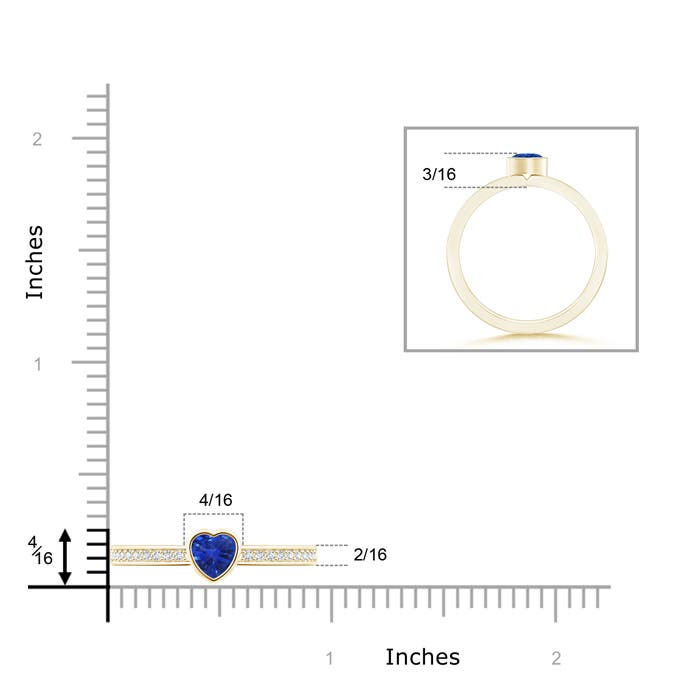 AAA - Blue Sapphire / 0.4 CT / 14 KT Yellow Gold